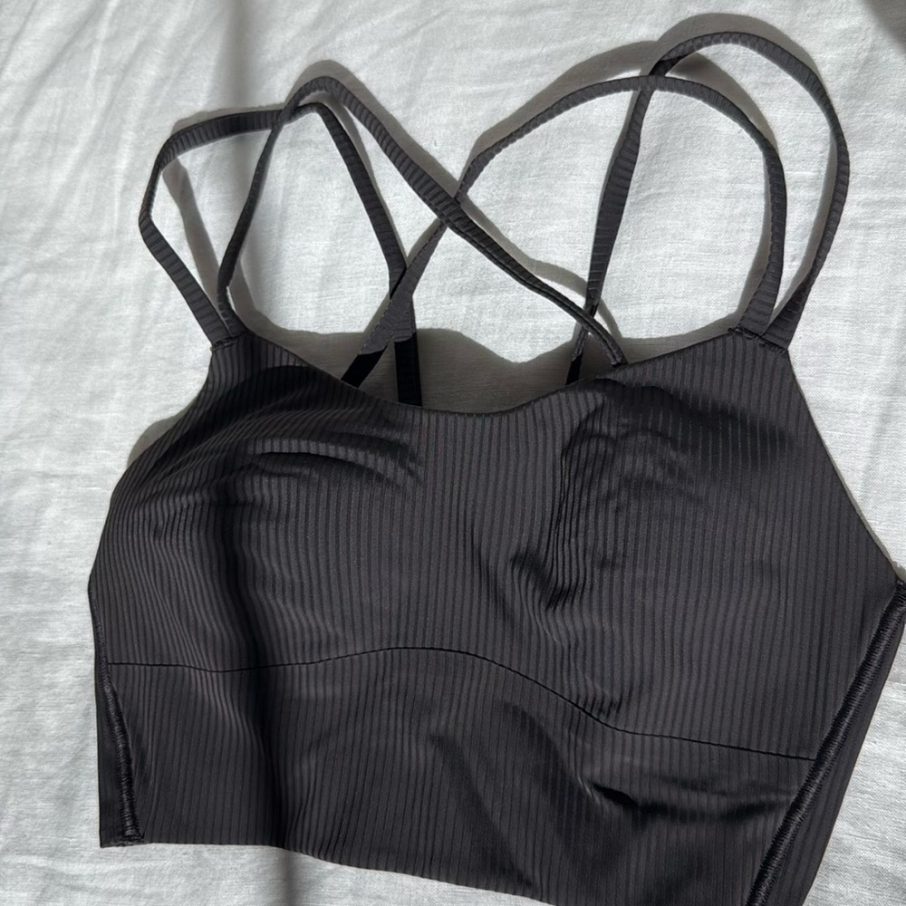 Lululemon like a cloud ribbed bra longline.